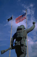 Landmark Charge Soldier Flags A4 Photo Print