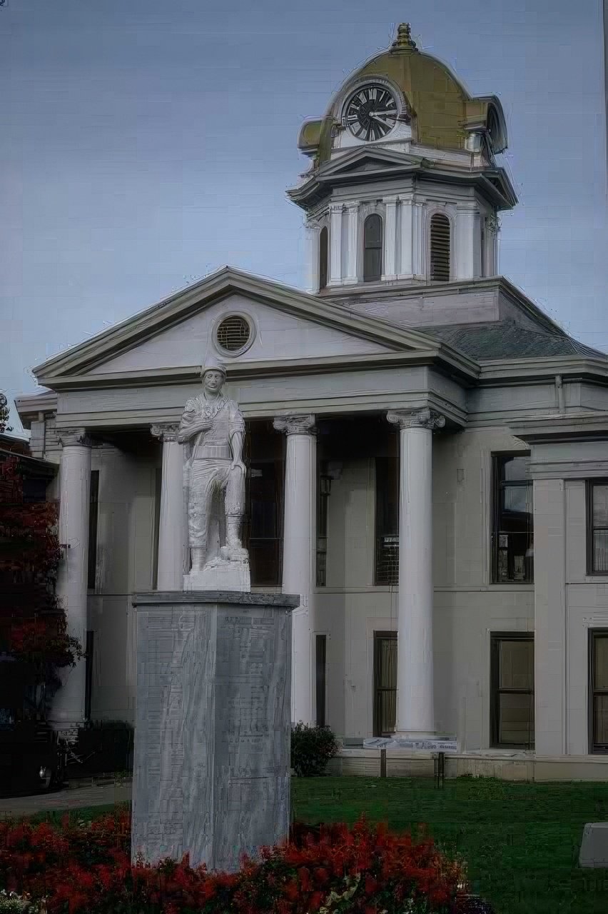Landmark Courthouse Statue Georgia A4 Photo Print