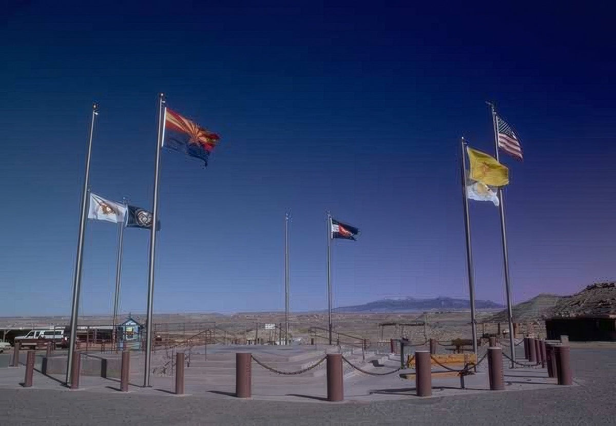 Landmark Flags Memorial Desert A4 Photo Print