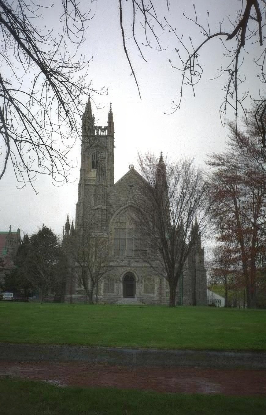 Landmark Gothic Church Winter A4 Photo Print
