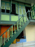 Landmark Green Staircase Building A4 Photo Print