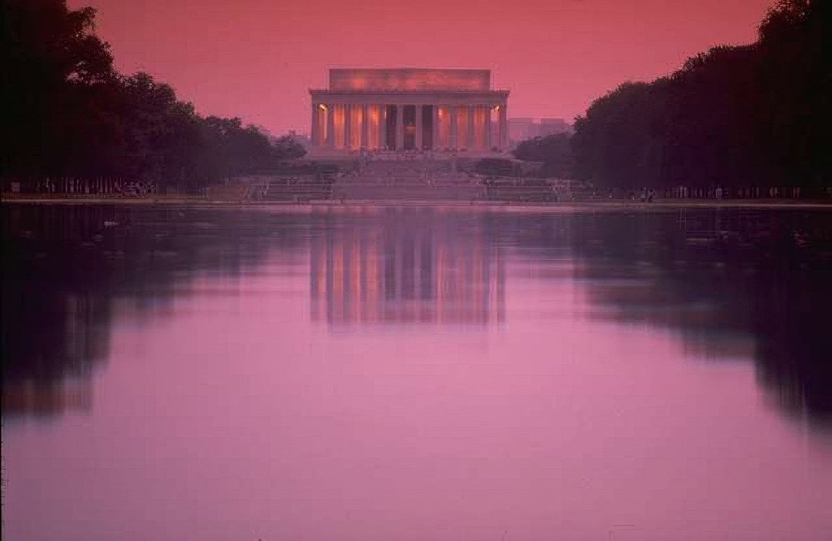 Landmark Lincoln Memorial Dusk 3 A4 Photo Print