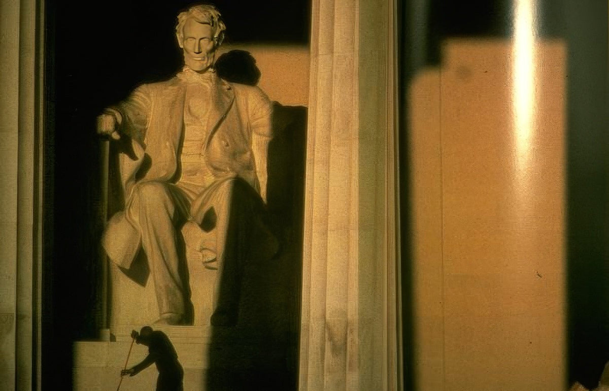 Landmark Lincoln Memorial Dusk 4 A4 Photo Print Faceai