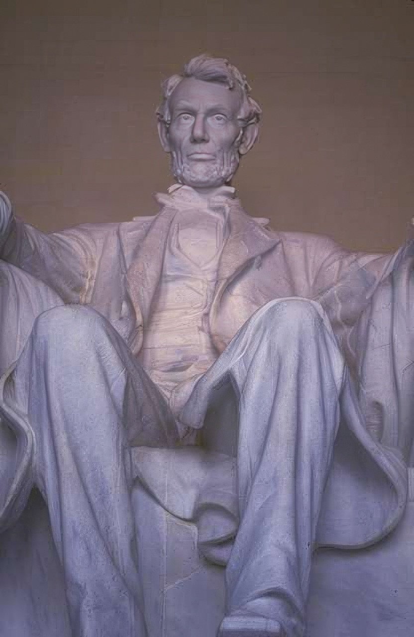 Landmark Lincoln Statue Dcc A4 Photo Print Faceai