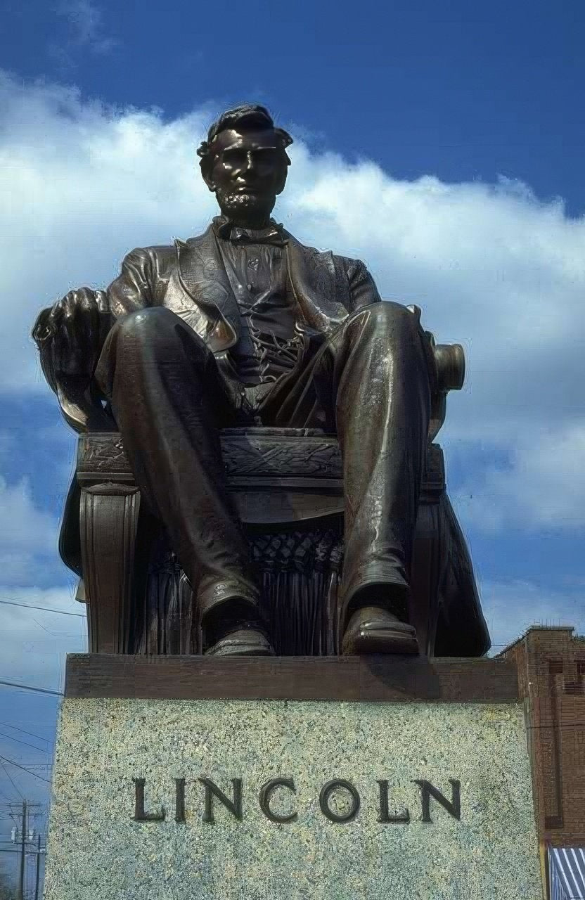 Landmark Lincoln Statue Urban A4 Photo Print Faceai