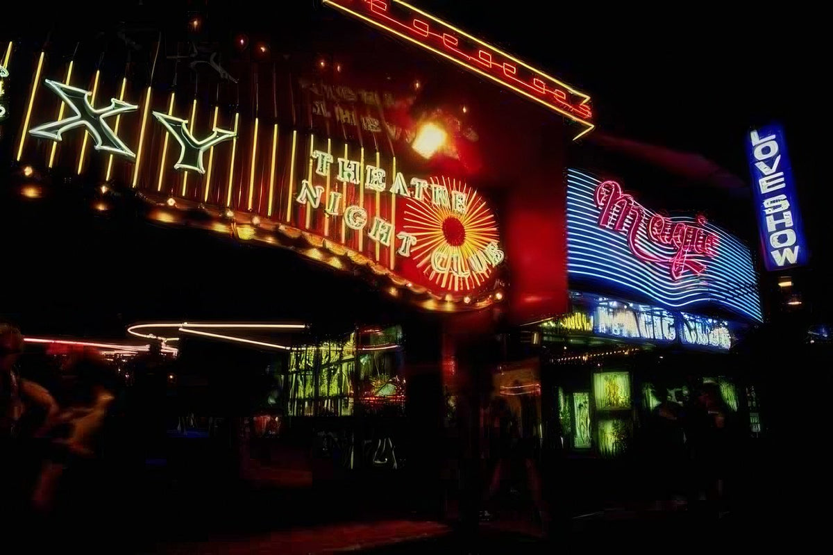 Landmark Magicnighttheatre Neonsigns A4 Photo Print