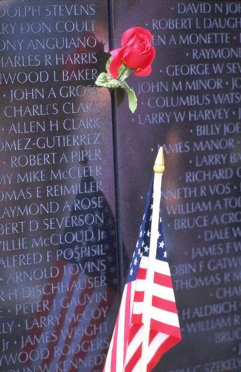 Landmark Memorial Wall Roses A4 Photo Print