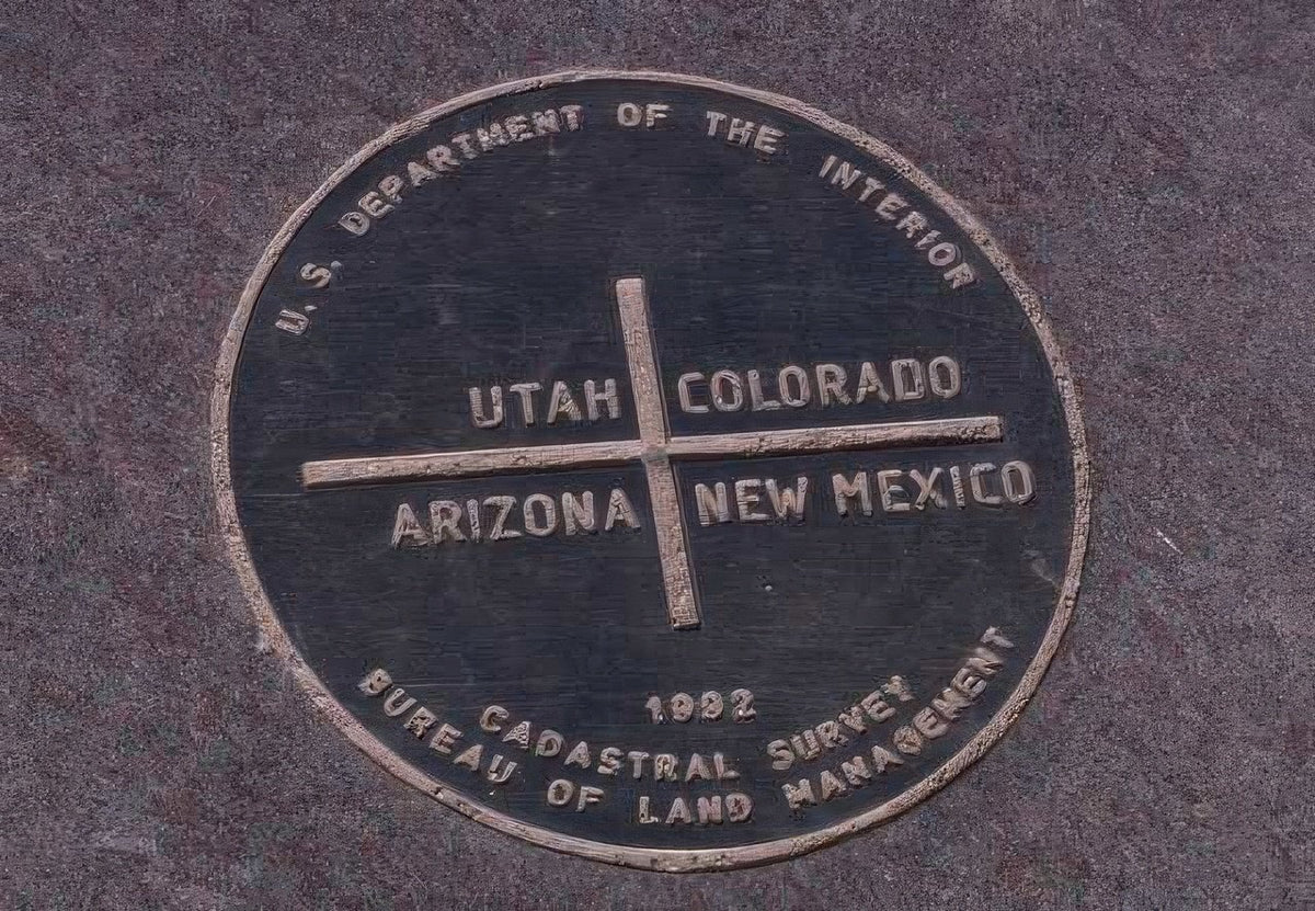 Landmark Metal Survey Marker A4 Photo Print