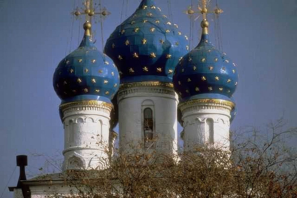 Landmark Moscow Church Domes A4 Photo Print