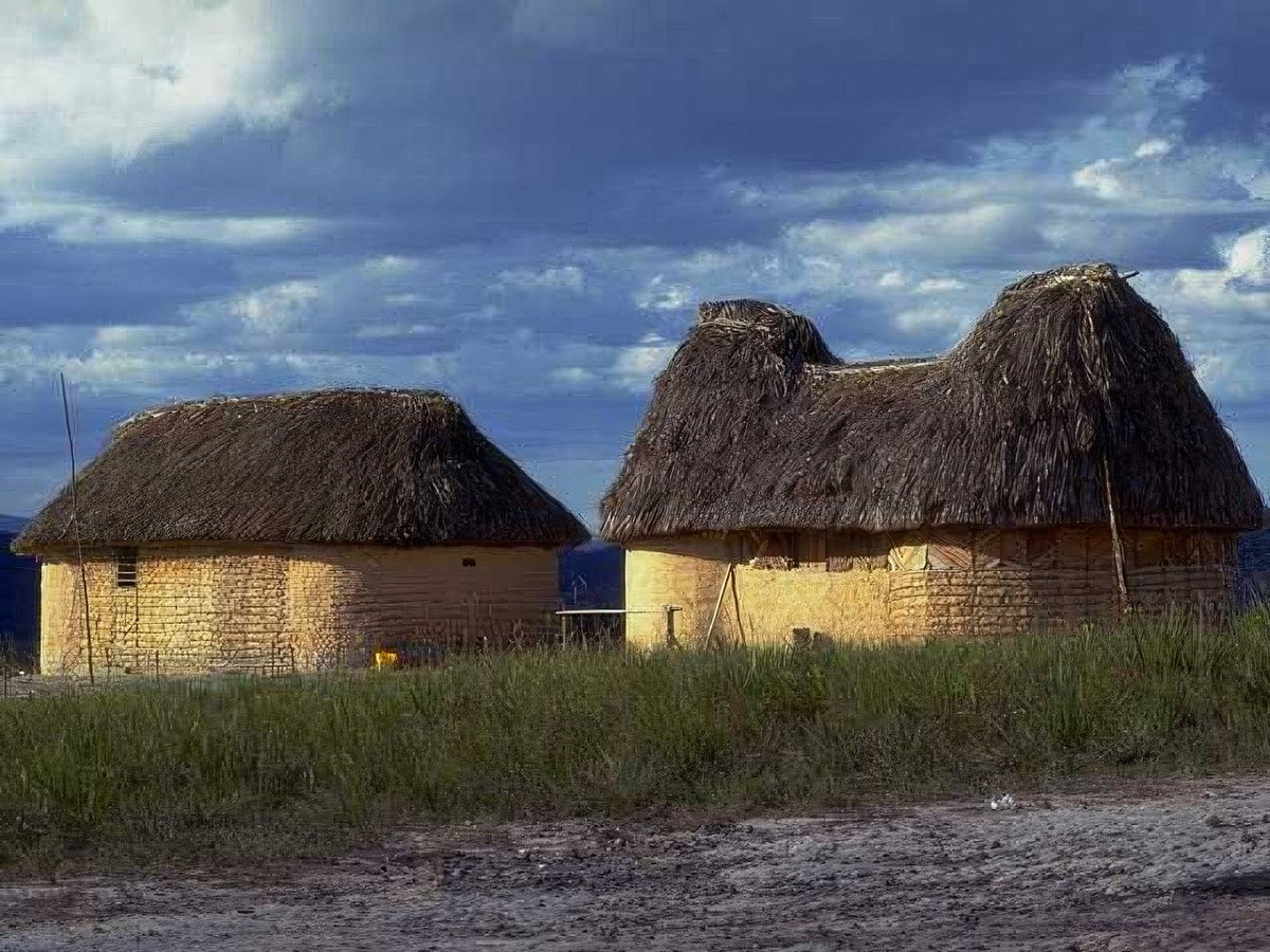 Landmark Mud Brick Houses A4 Photo Print