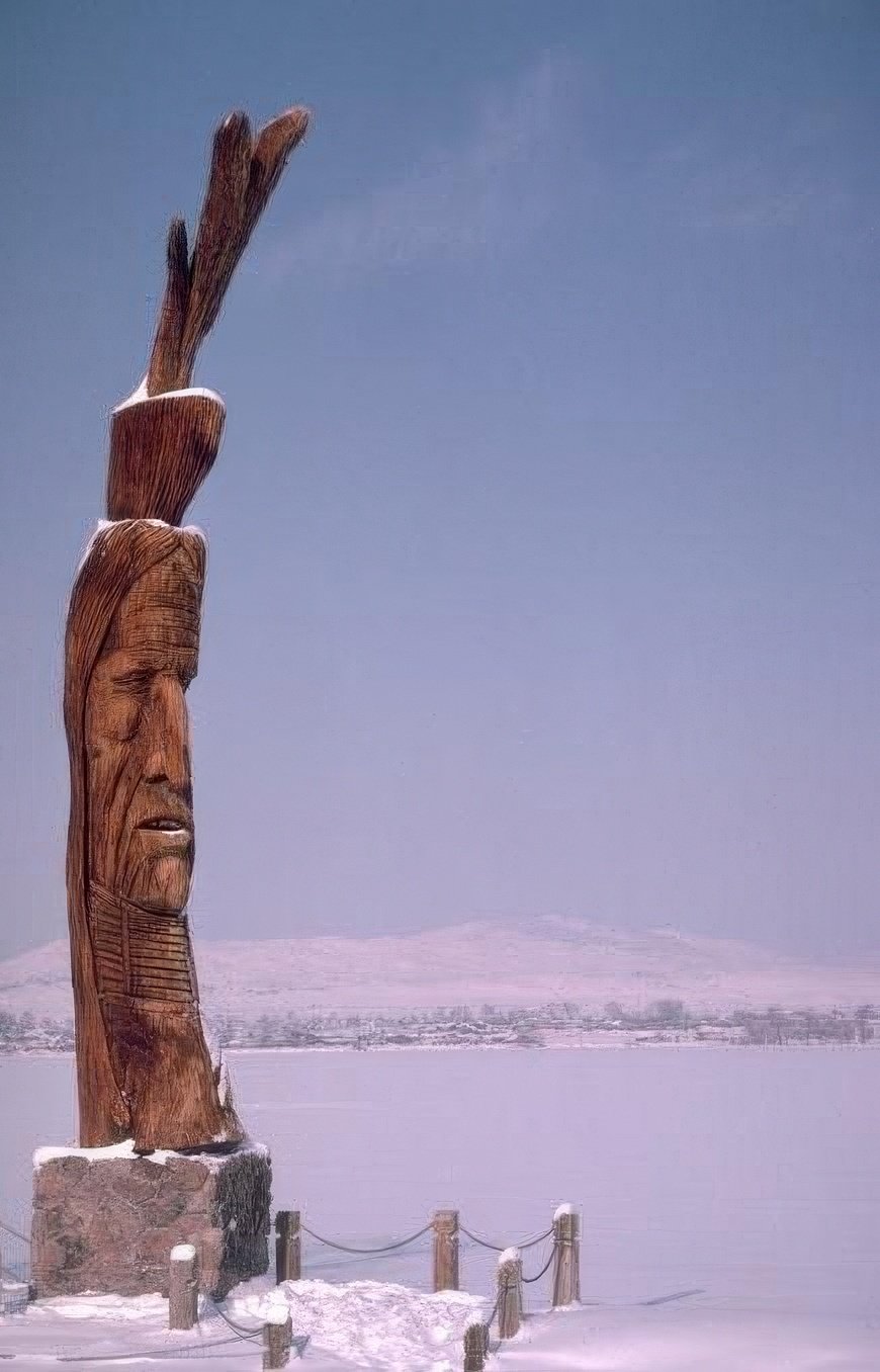 Landmark Native Warrior Winter 1 A4 Photo Print