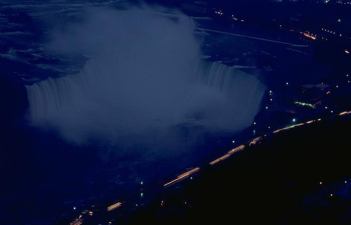 Landmark Niagara Falls Nighttime A4 Photo Print