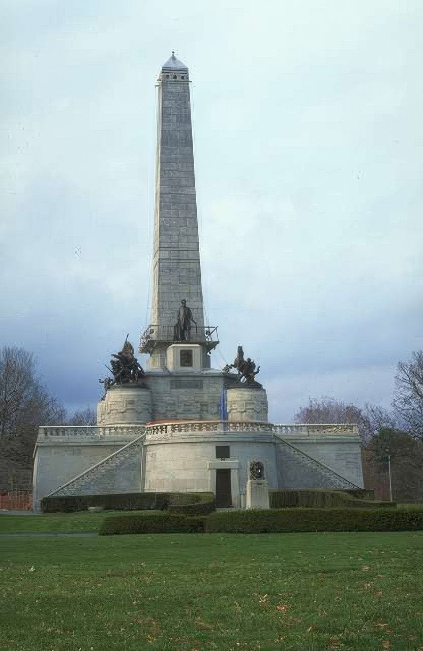 Landmark Obelisk Soldiers Autumn A4 Photo Print