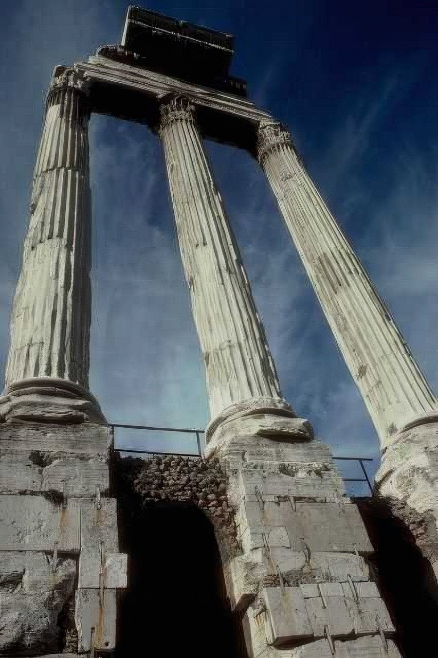 Landmark Roman Columns Pantheon A4 Photo Print
