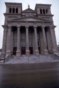 Landmark Romanesque Church Snow A4 Photo Print