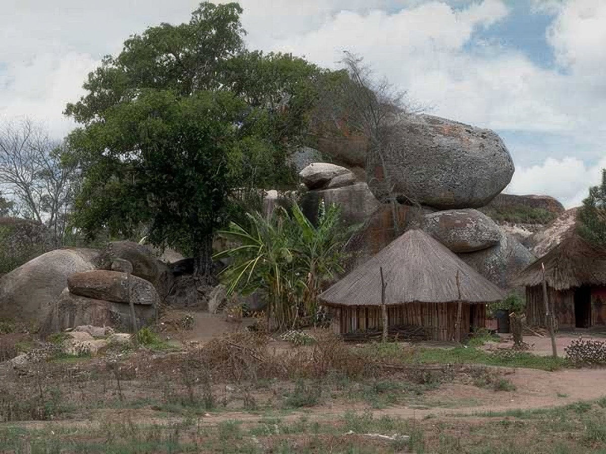Landmark Rural Village Botswana A4 Photo Print