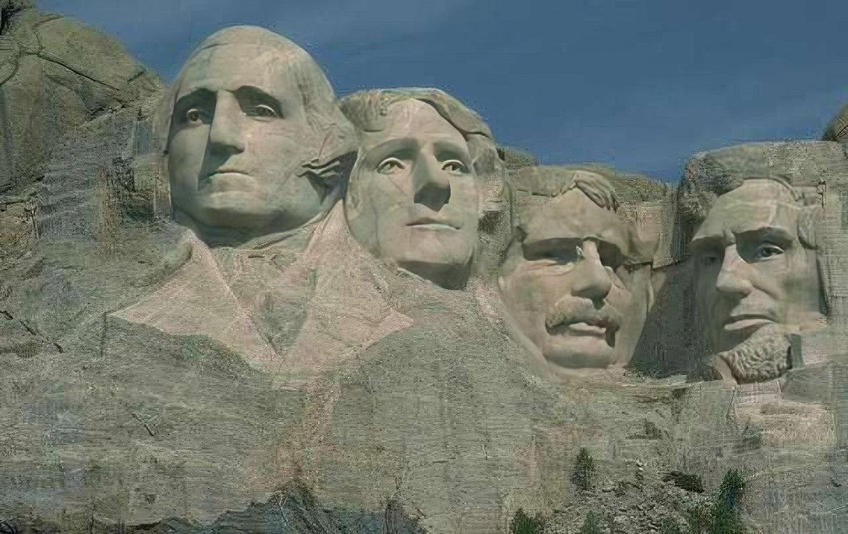 Landmark Rushmore Memorial Faces A4 Photo Print Faceai
