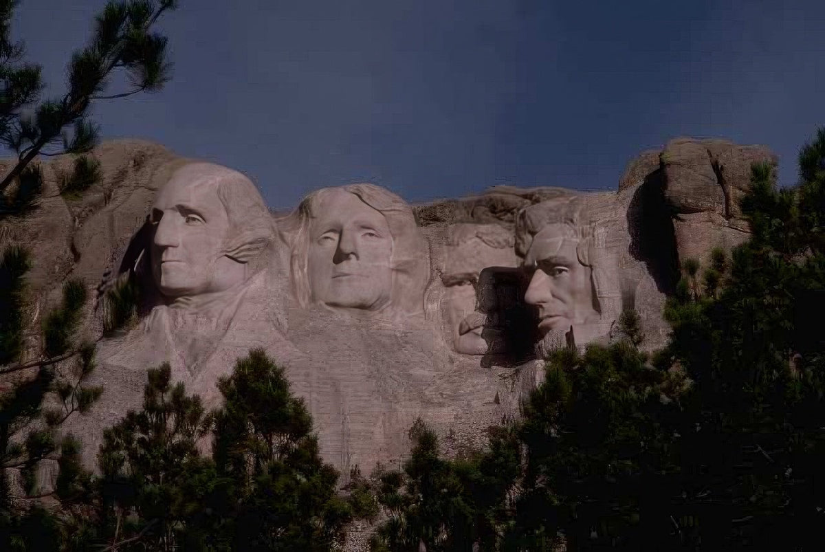 Landmark Rushmore Mountains 2003 A4 Photo Print Faceai