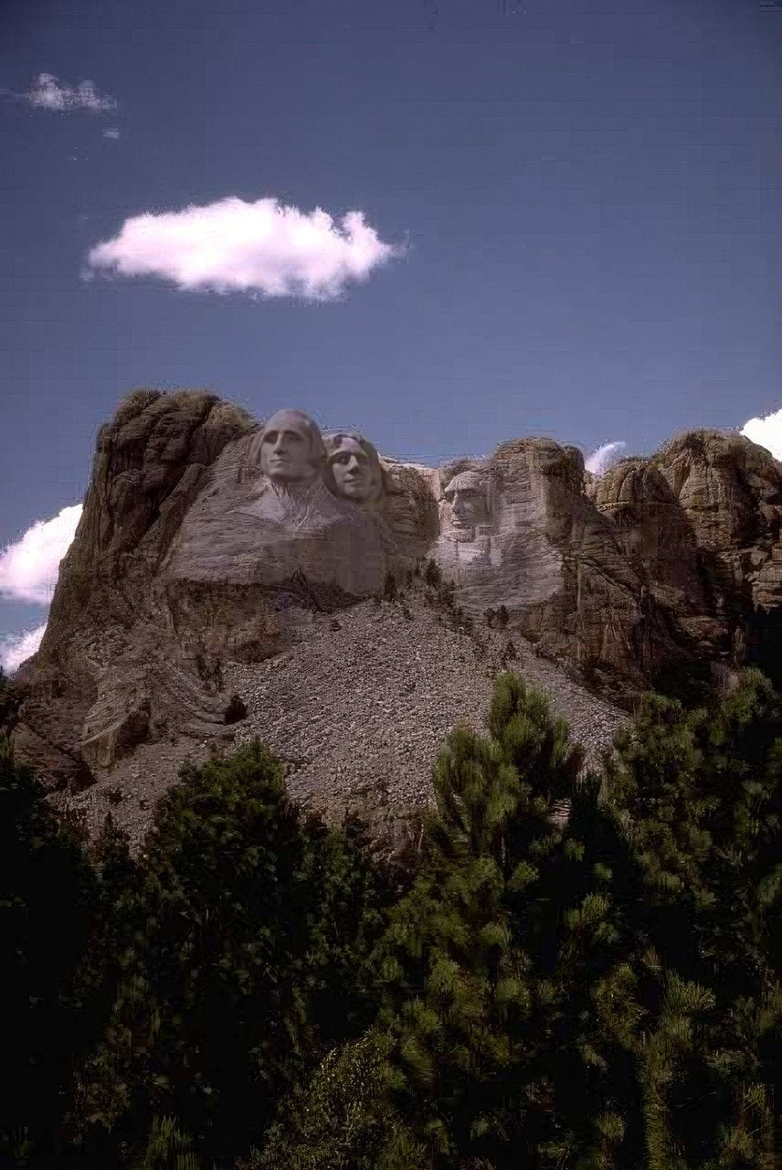 Landmark Rushmore Mountains Memorial A4 Photo Print Faceai