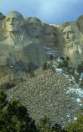 Landmark Rushmore Mountainside Winter A4 Photo Print Faceai