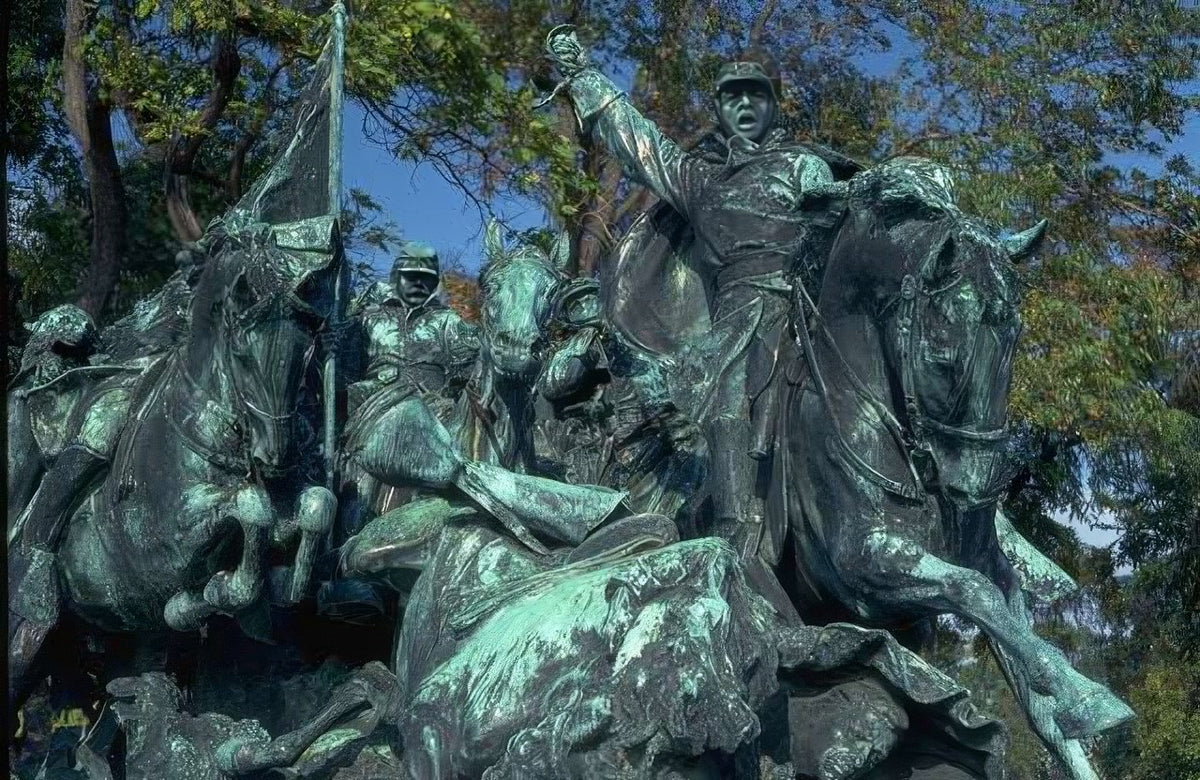 Landmark Sherman Statue Bronze A4 Photo Print Faceai
