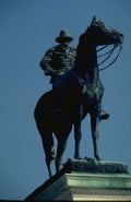 Landmark Statue General Blue A4 Photo Print