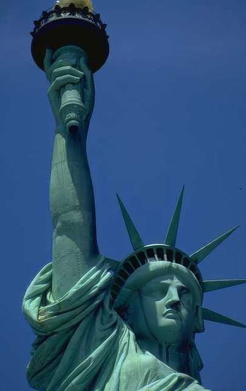 Landmark Statue Liberty Detail A4 Photo Print Faceai