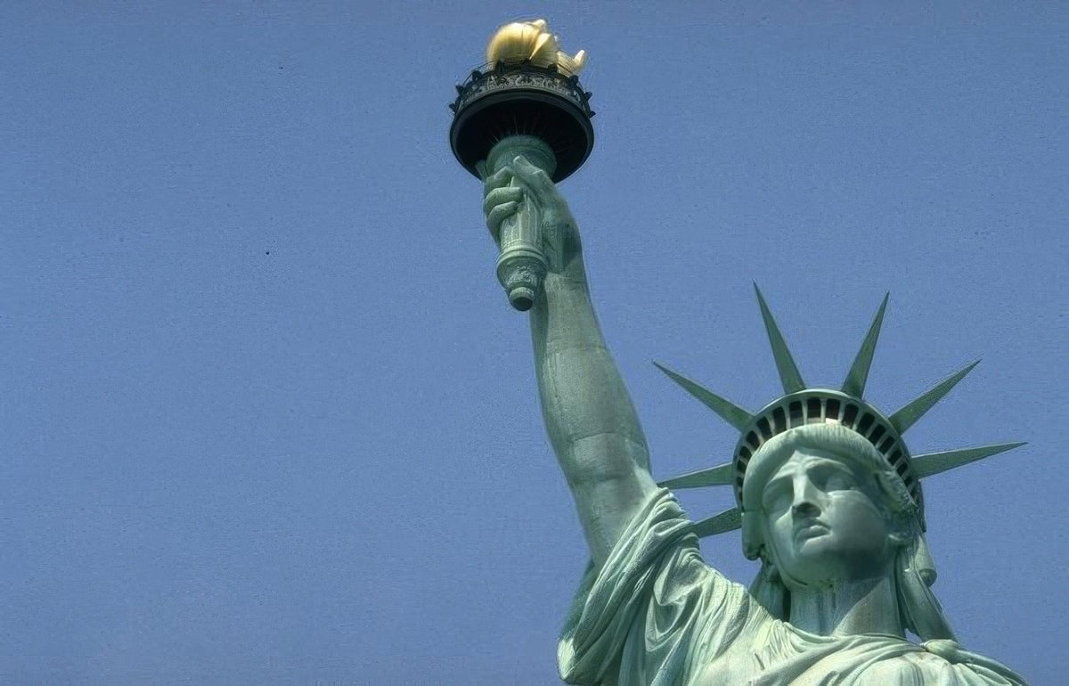 Landmark Statue Liberty Torch 2 A4 Photo Print Faceai