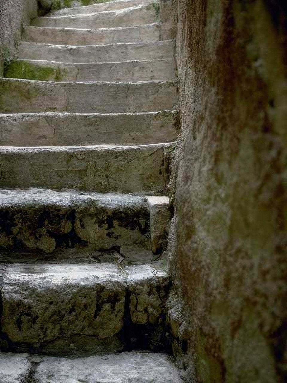 Landmark Stone Steps Shadow A4 Photo Print