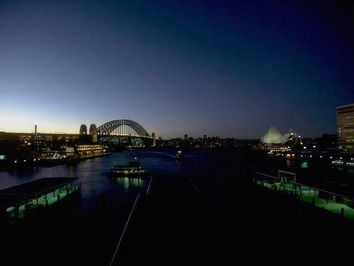 Landmark Sydney Harbour Night A4 Photo Print