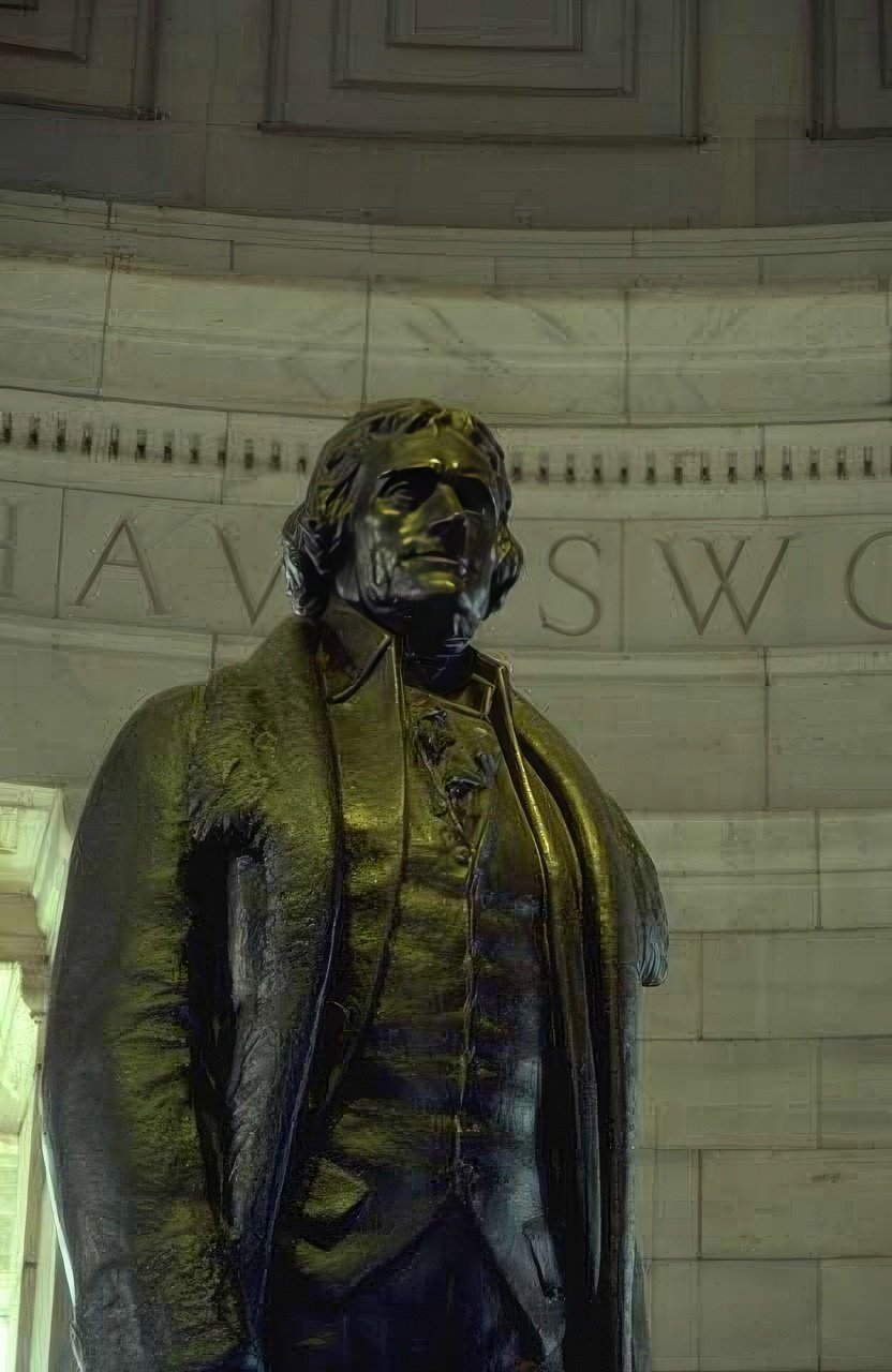 Landmark Thomas Jefferson Statue A4 Photo Print Faceai