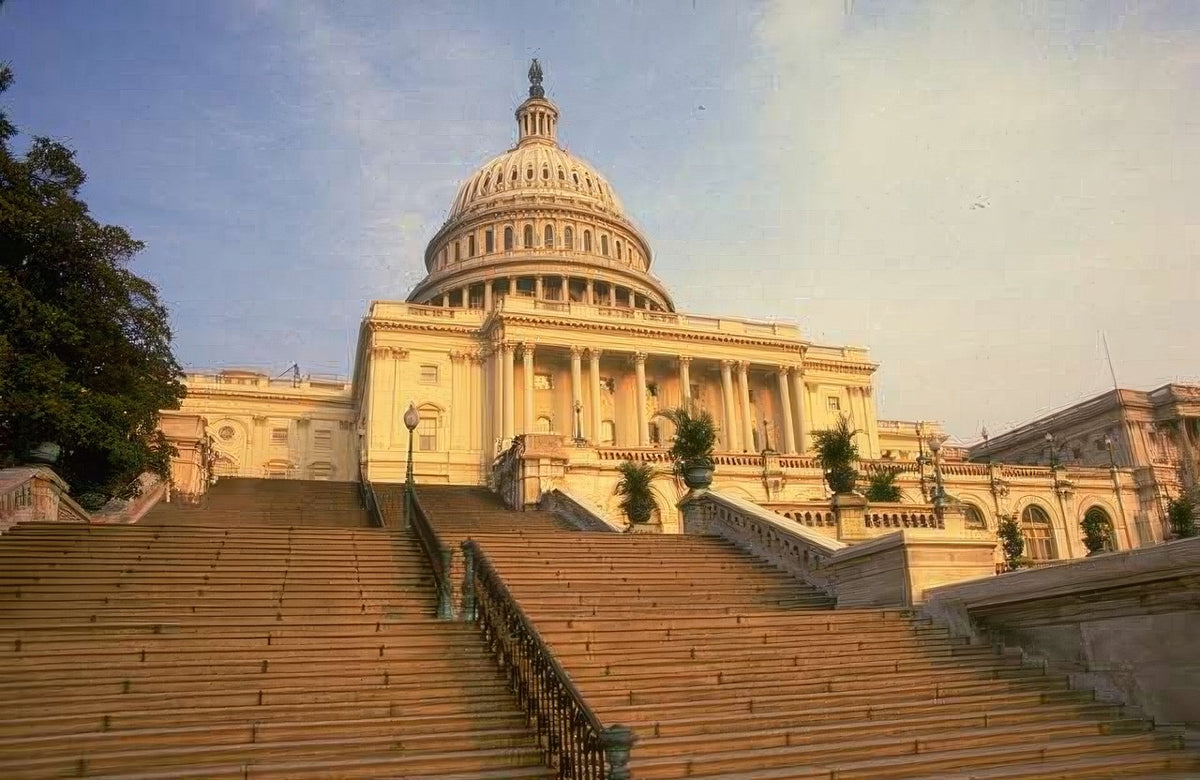 Landmark Us Capitol Sunrise A4 Photo Print