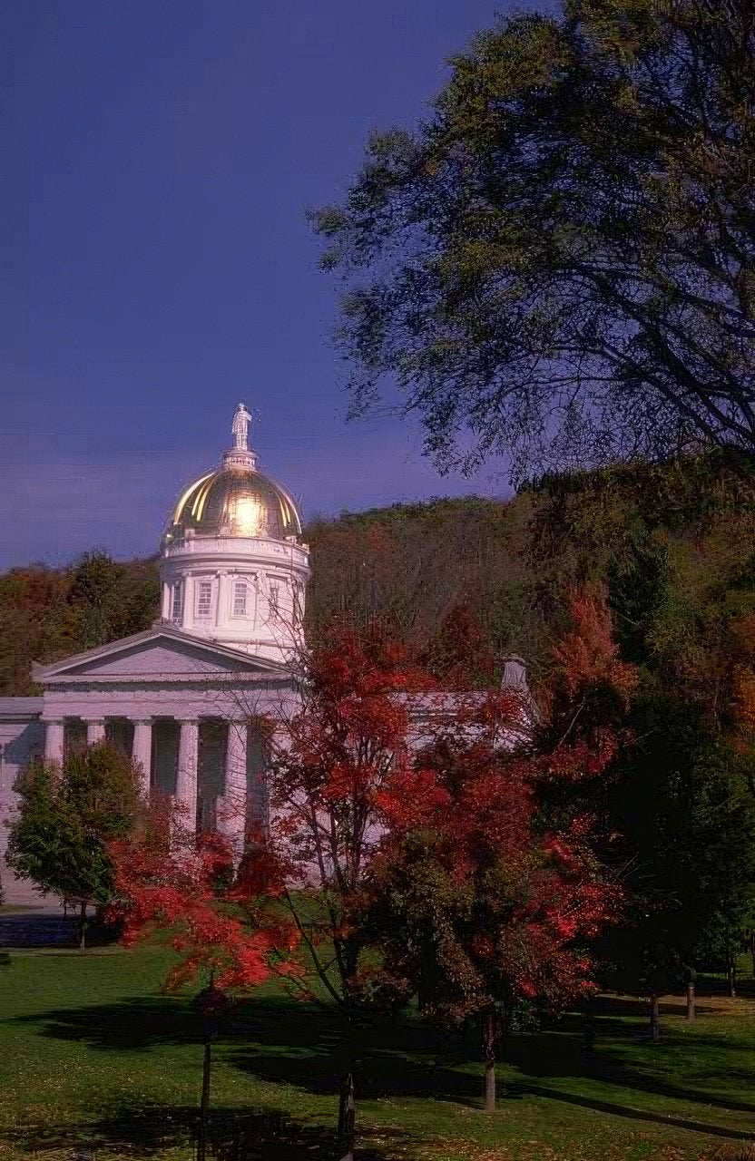 Landmark Vermont State House A4 Photo Print