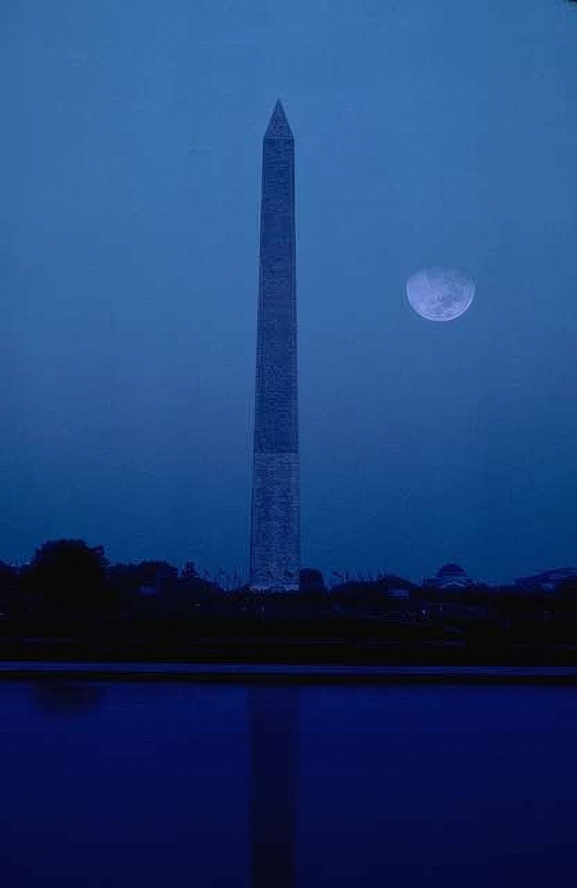 Landmark Washington Monument Dusk A4 Photo Print