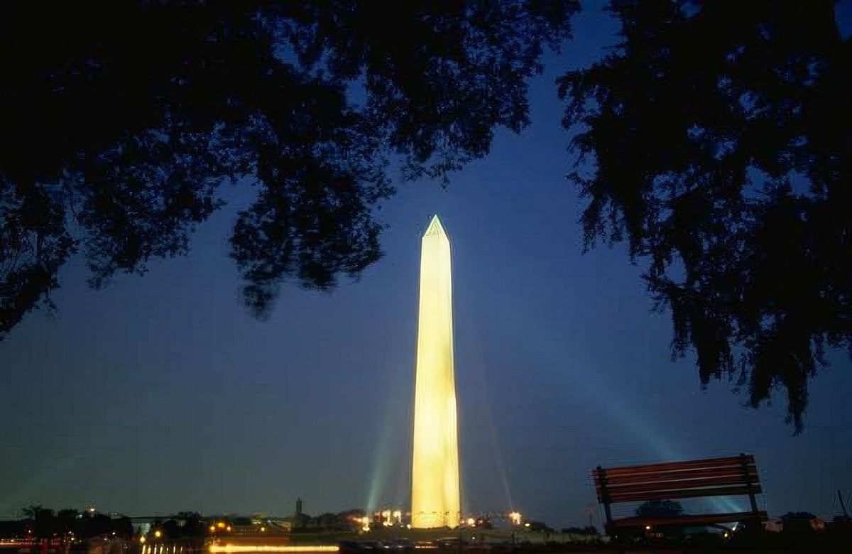 Landmark Washington Monument Night 1 A4 Photo Print