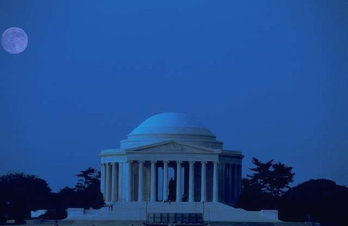 Landmark Washington Monument Night 4 A4 Photo Print