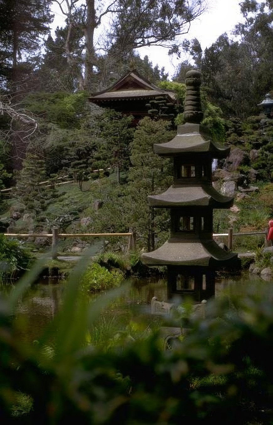 Landmark Zen Garden Pagoda A4 Photo Print