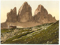 Landro the Three Spires and hut Tyrol Vintage A4 Photo Print