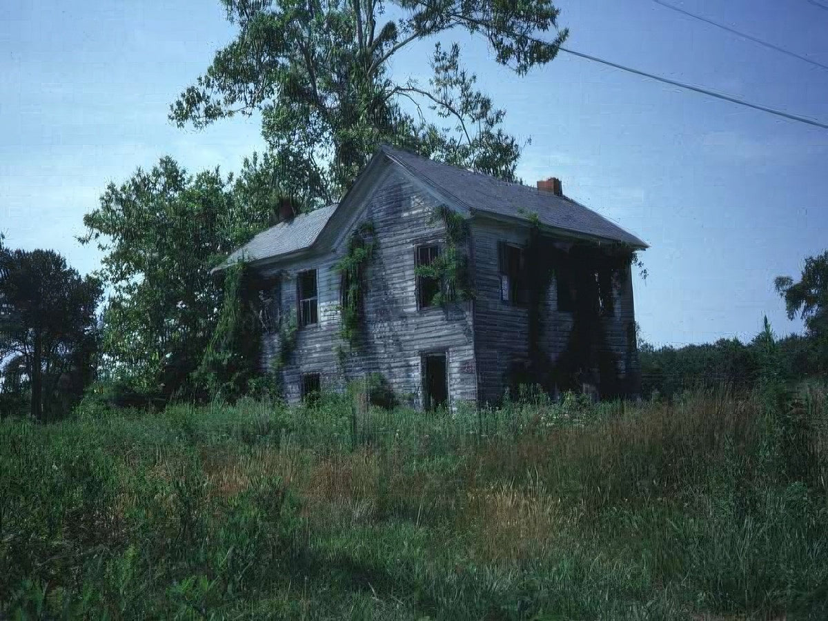 Landscape Abandoned Victorian House A4 Photo Print