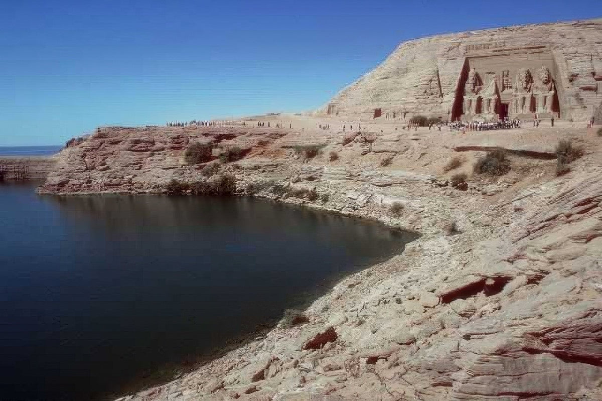 Landscape Abu Simbel Temples A4 Photo Print