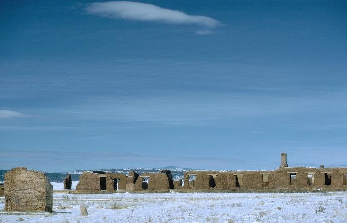 Landscape Adobe Ruins Newmexico A4 Photo Print