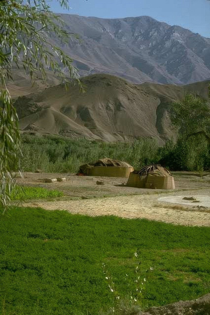 Landscape Afghan Yurts Valley A4 Photo Print