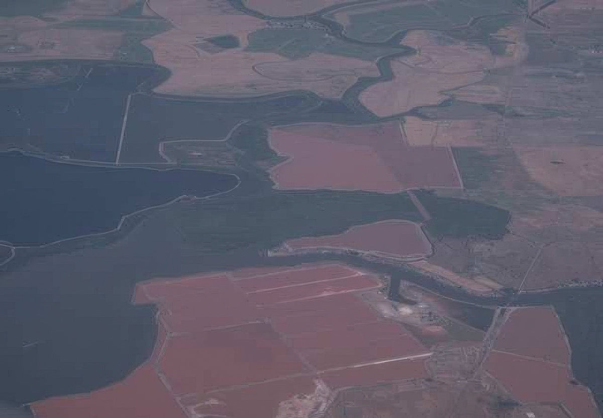 Landscape Agricultural Delta Fields A4 Photo Print