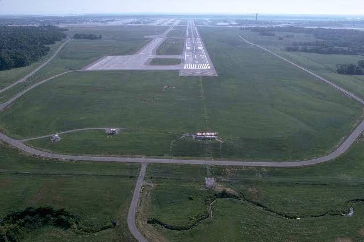 Landscape Airport Runway Aerial A4 Photo Print
