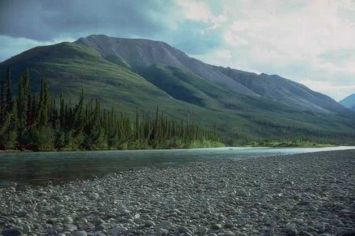Landscape Alaskan River Valley A4 Photo Print