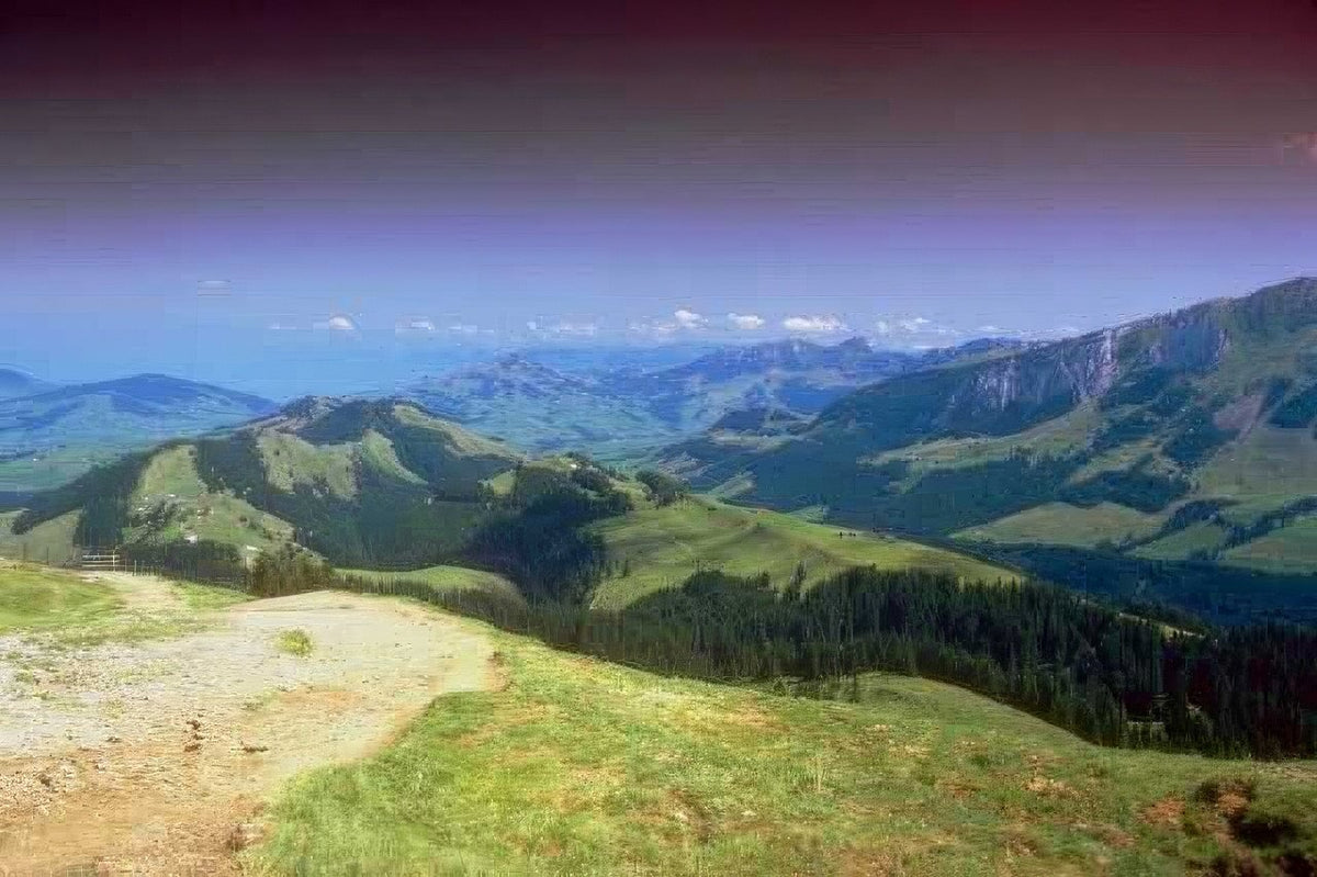 Landscape Alpine Vista Road A4 Photo Print