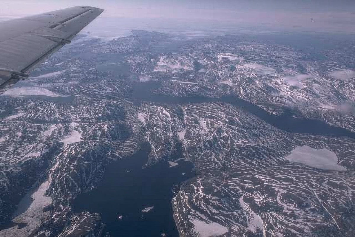 Landscape Arctic Fjord Snow A4 Photo Print