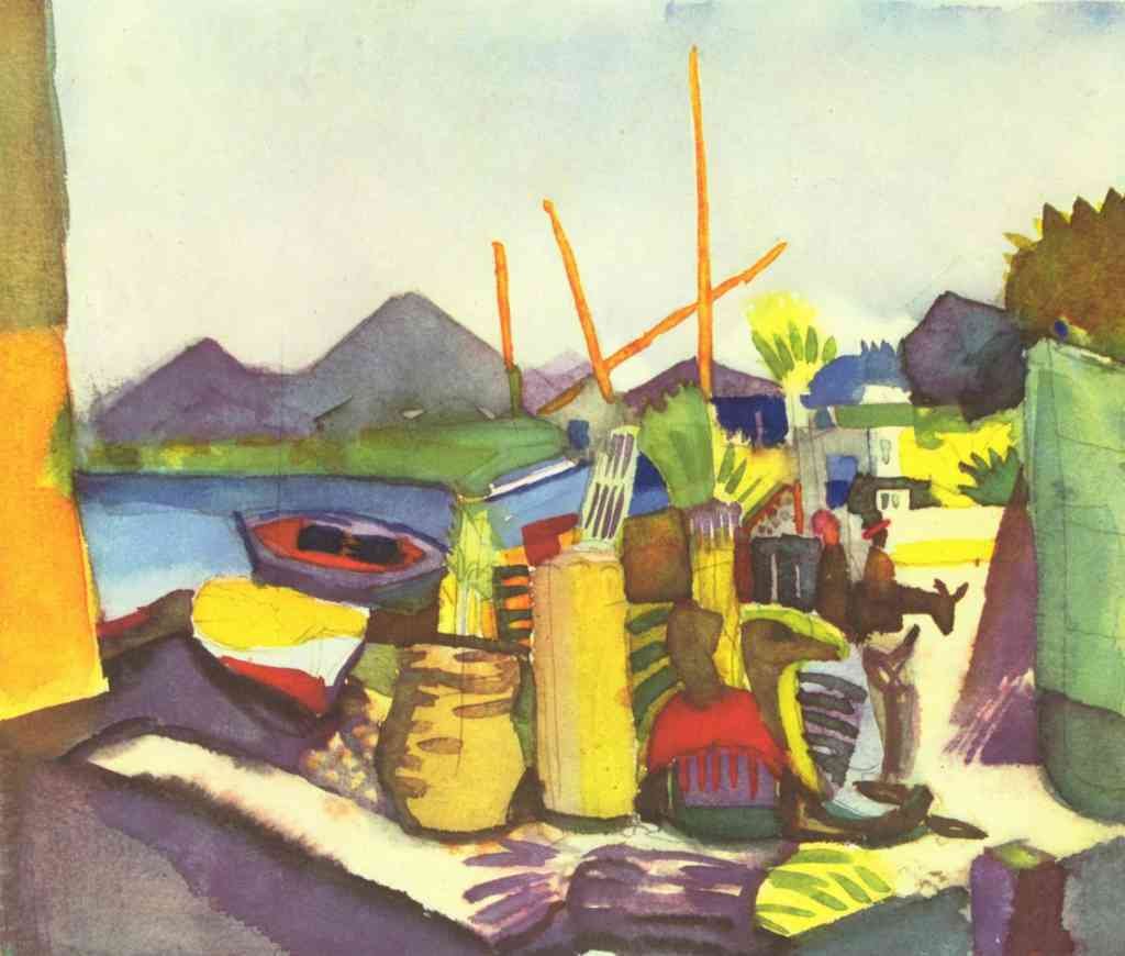 Landscape At Hammamet Macke A4 Photo Print