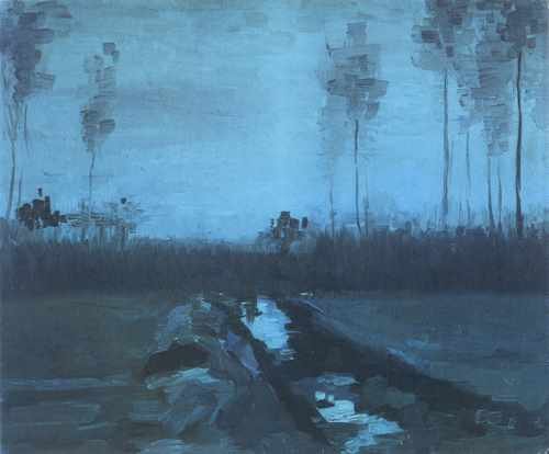 Landscape At Nightfall Nuenen 1885 A4 Photo Print