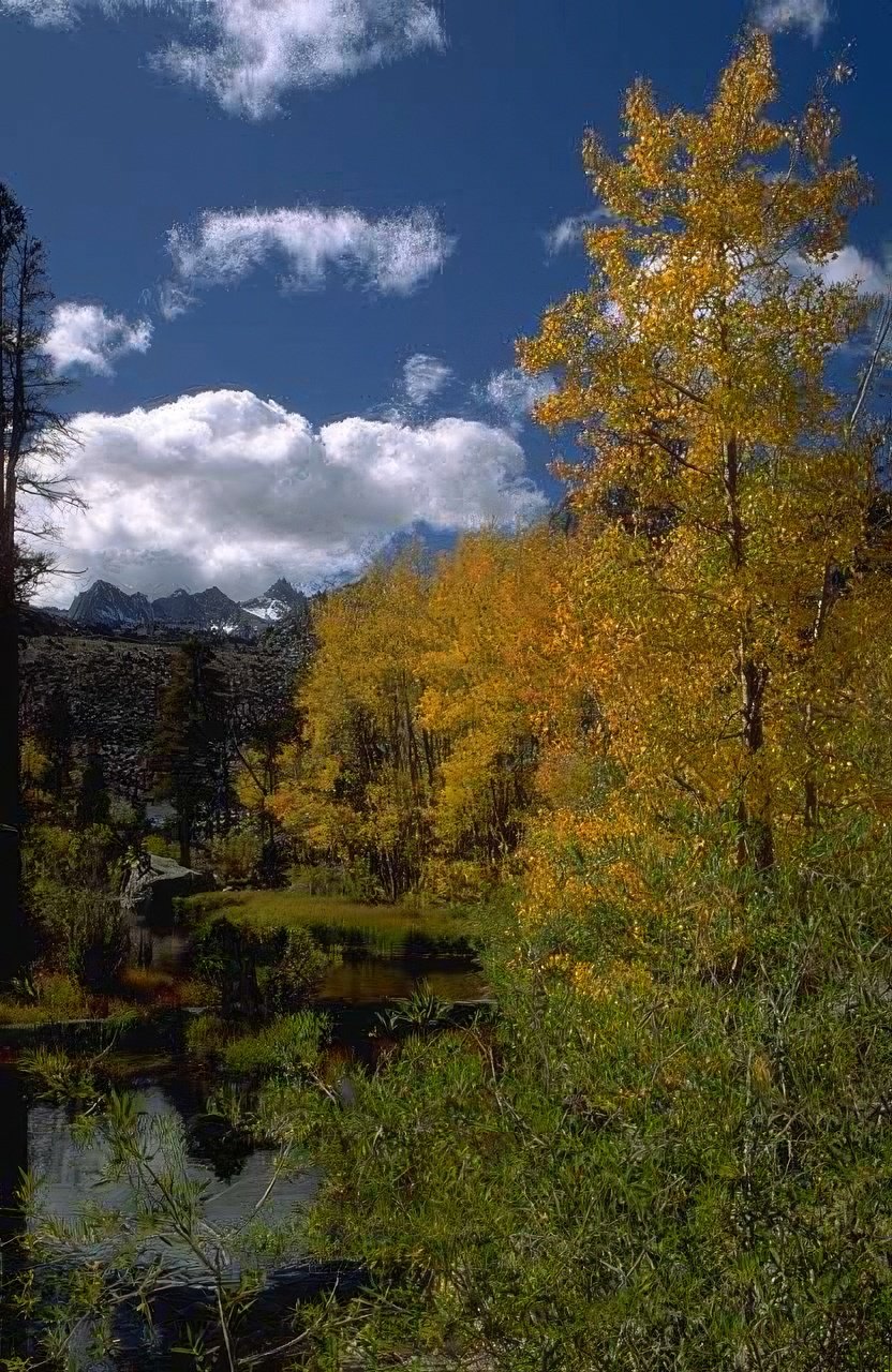 Landscape Autumn Lake Mountains 1 A4 Photo Print